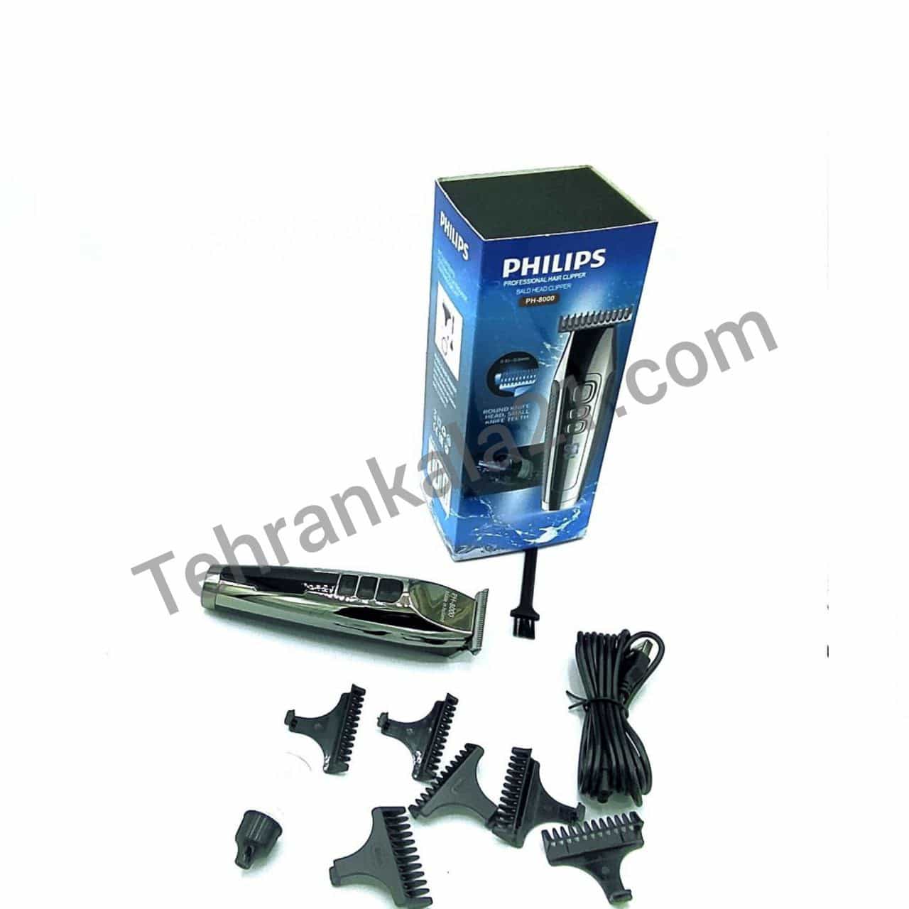 ماشین صفر زن، خط زن موی سر و صورت فیلیپس مدل PH-8000 — تصویر ۴