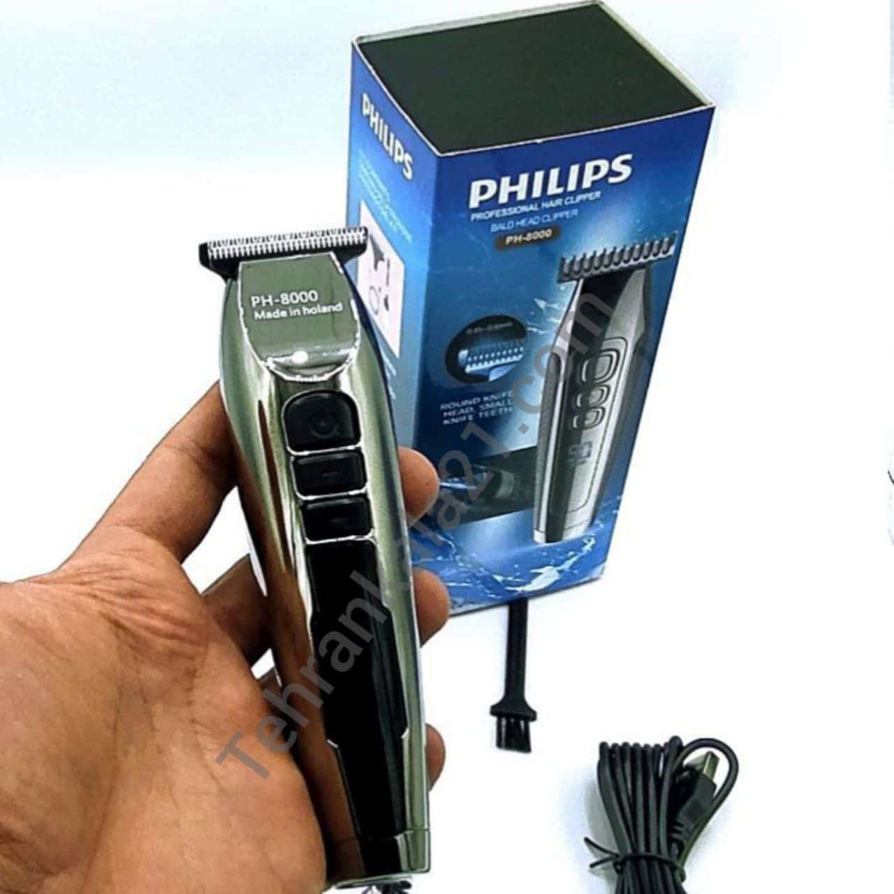 ماشین صفر زن، خط زن موی سر و صورت فیلیپس مدل PH-8000 — تصویر ۶