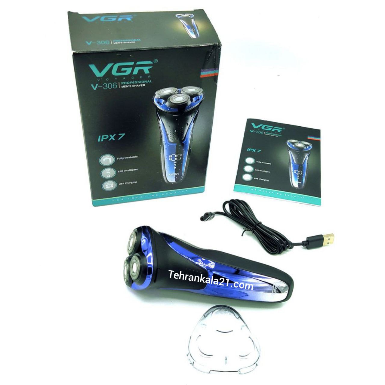 ماشین اصلاح سه تیغ موی سر و صورت وی جی آر VGR مدل V-306