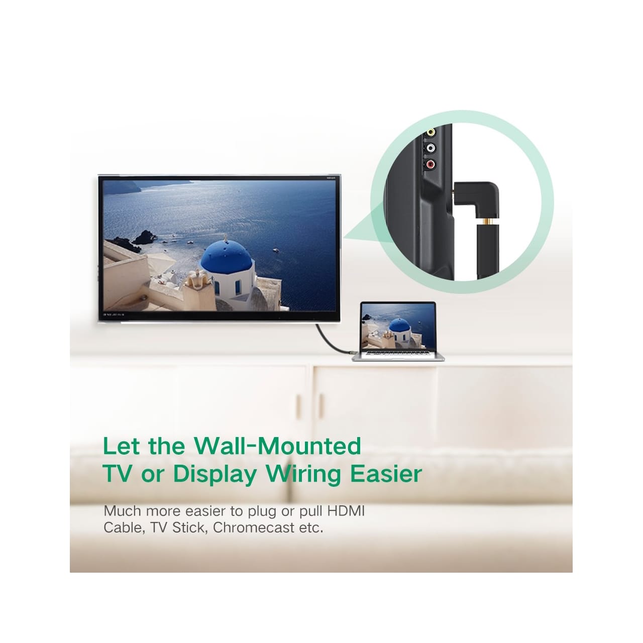 تبدیل hdmi زاویه دار 90 درجه یوگرین مدل 20109 — تصویر ۴