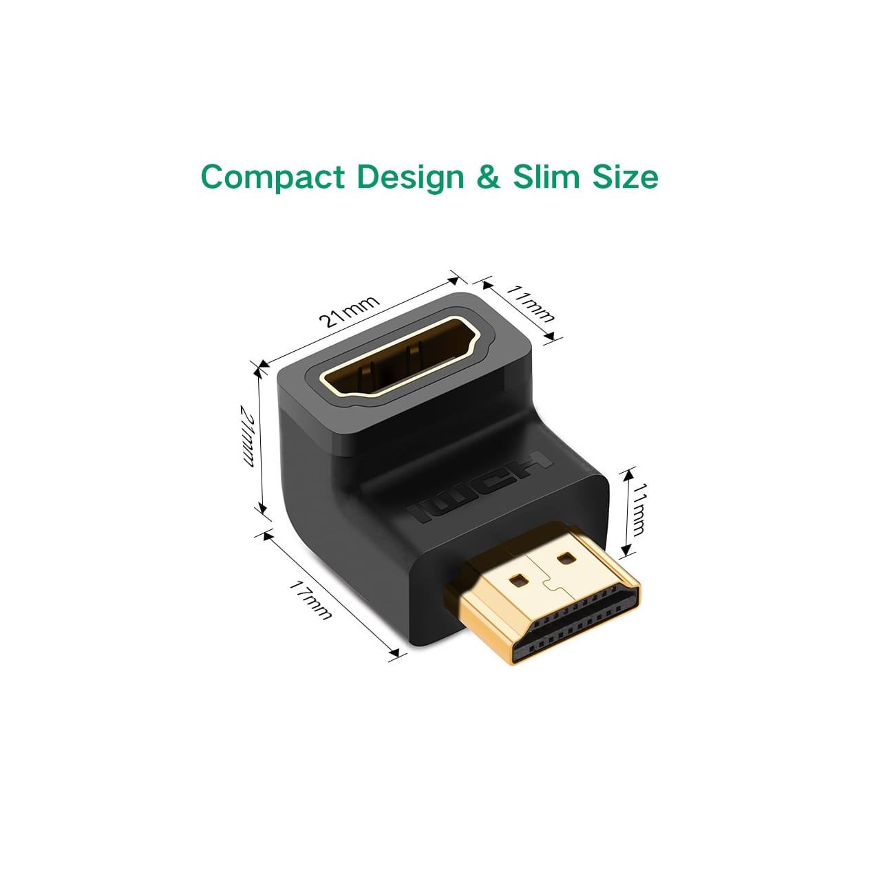 تبدیل hdmi زاویه دار 90 درجه یوگرین مدل 20109 — تصویر ۵