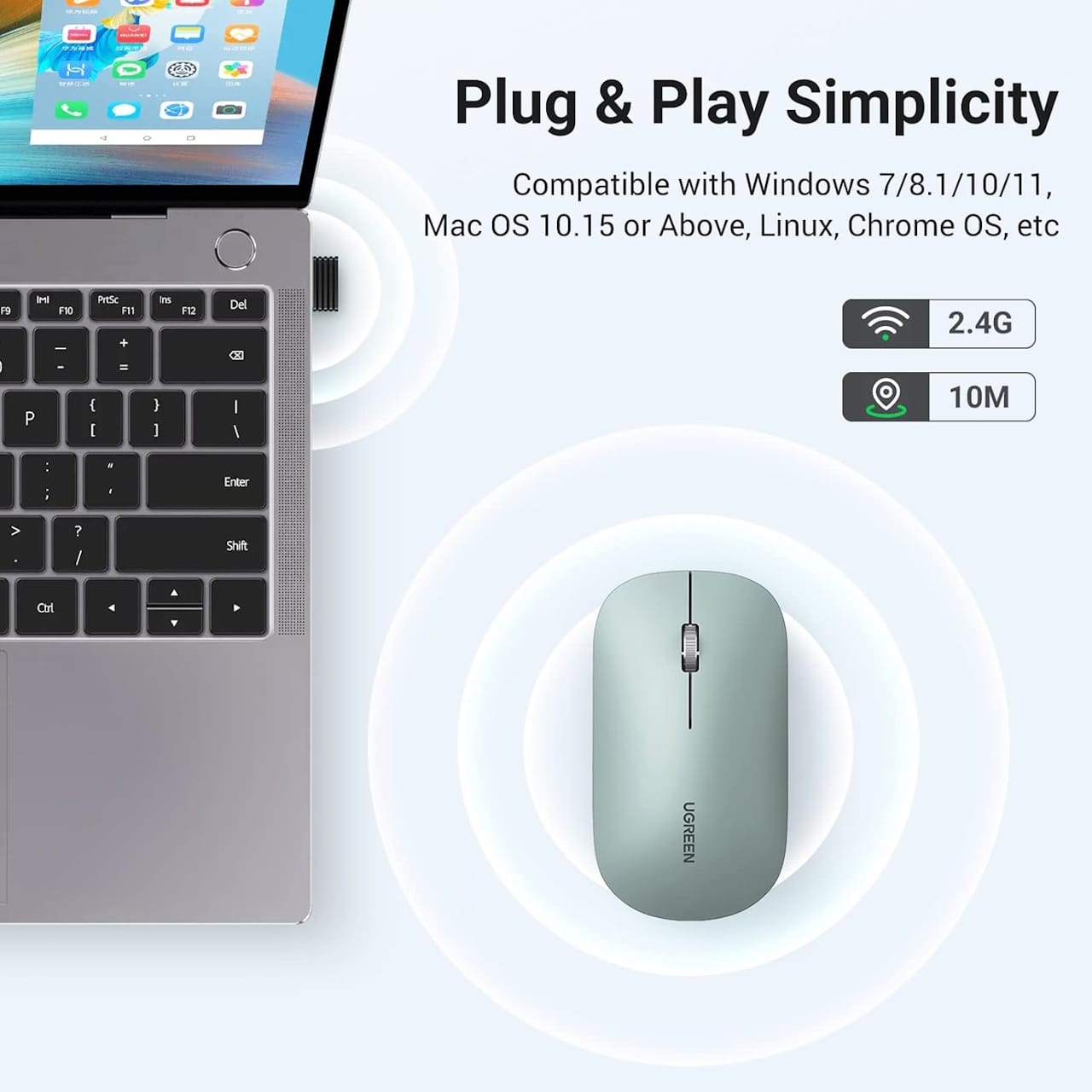 ماوس بی سیم یوگرین مدل MU001-90374 — تصویر ۵