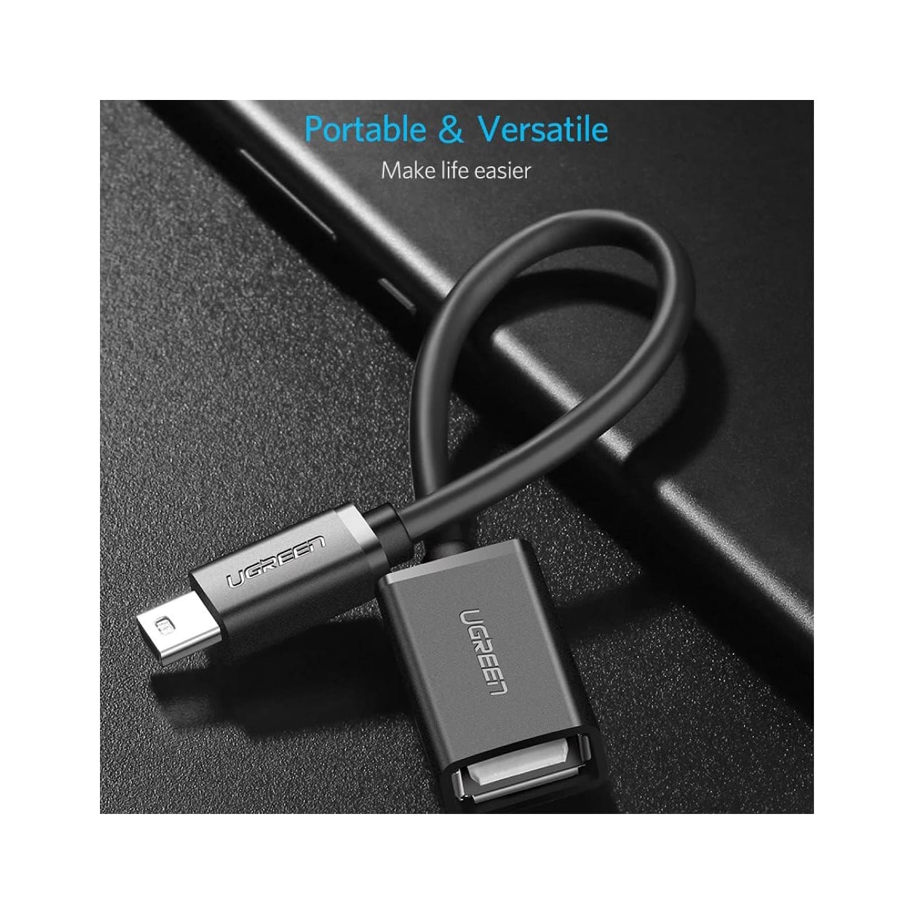 تبدیل Mini USB به USB 2.0 A یوگرین مدل 10383 — تصویر ۶