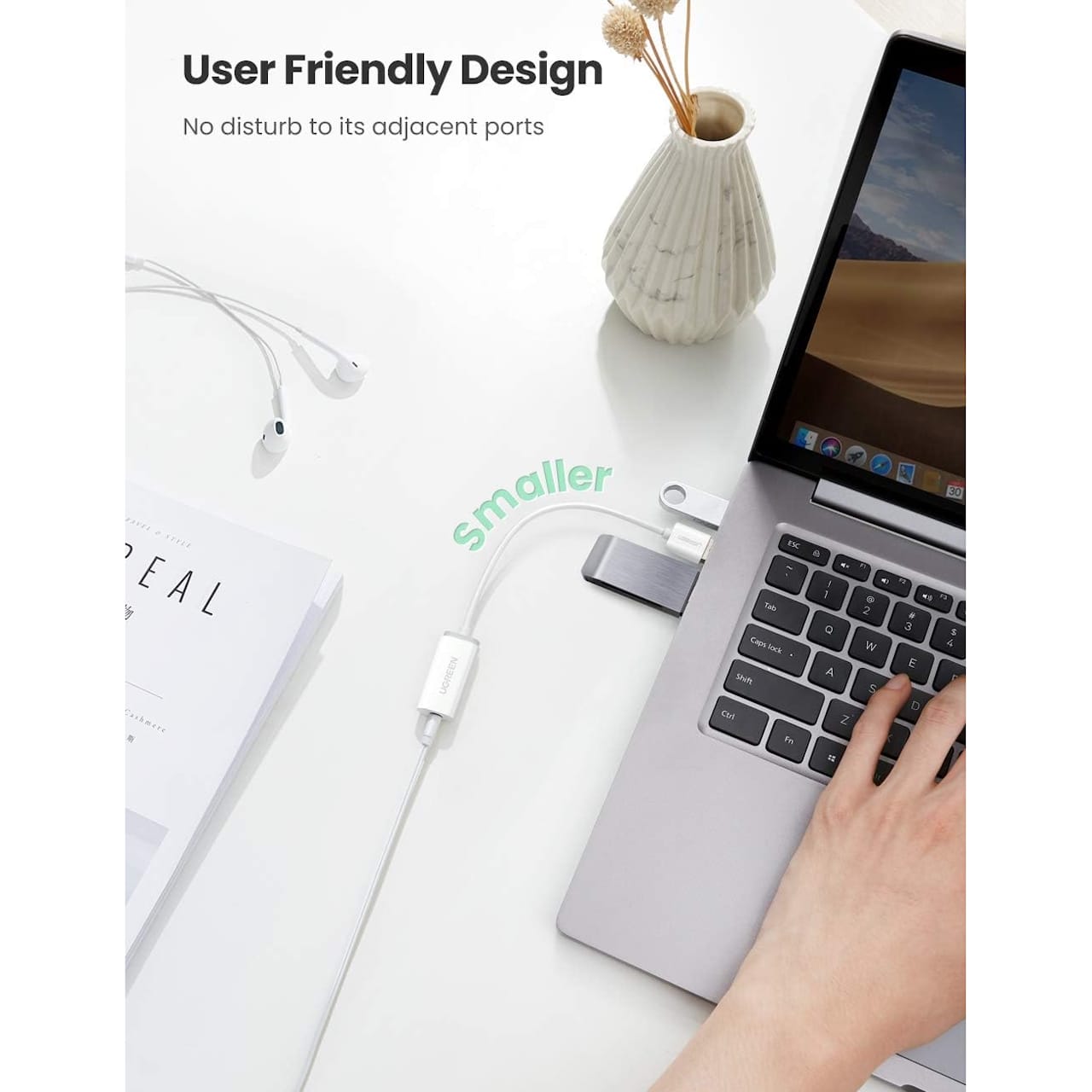 تبدیل USB-A به 3.5mm jack AUX یوگرین مدل US206-30712 — تصویر ۳