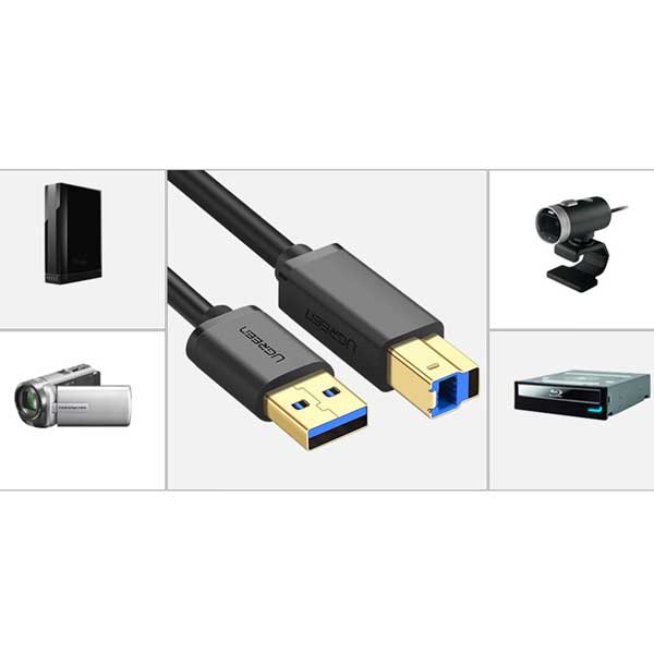 کابل‌ پرینتر USB 3.0 A یوگرین مدل US210-10372 طول 2 متر — تصویر ۷