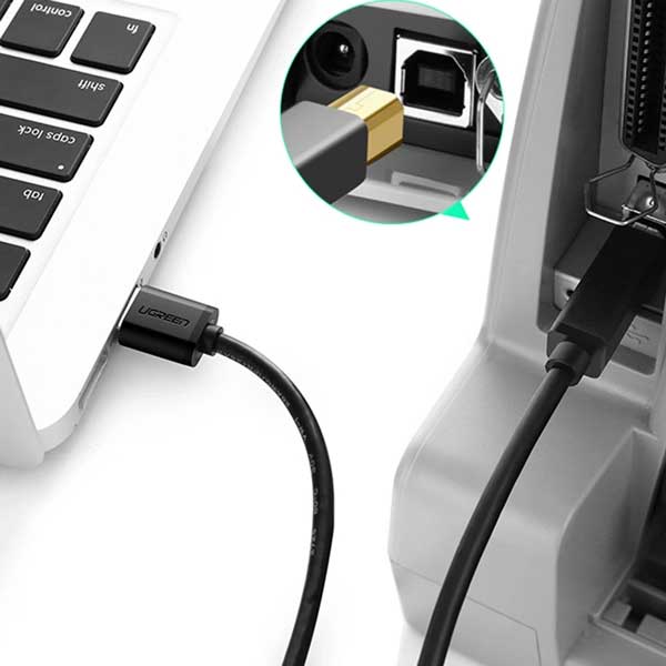 کابل‌ پرینتر USB 3.0 A یوگرین مدل US210-10372 طول 2 متر — تصویر ۵