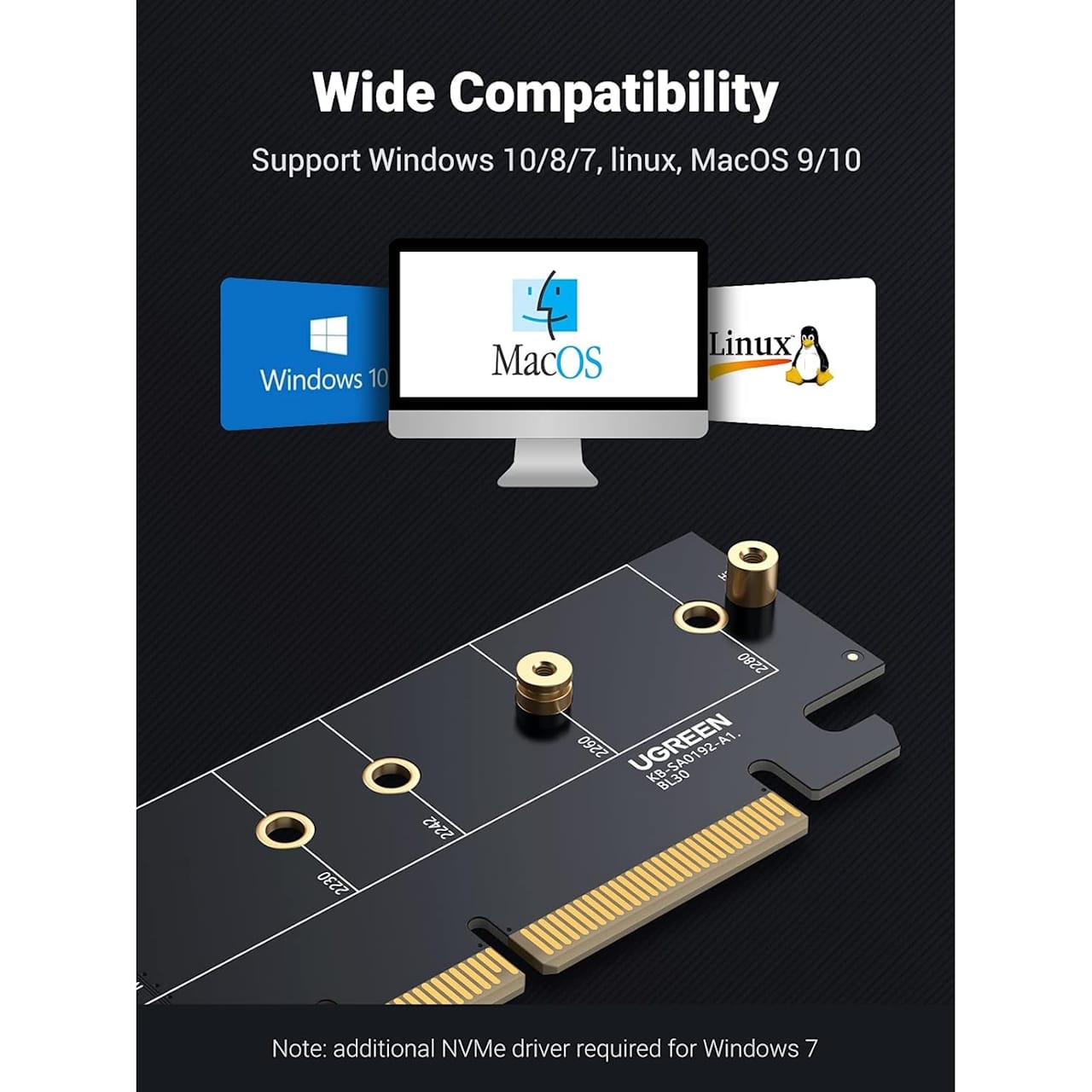 تبدیل M.2 به PCIe 4.0 یوگرین مدل CM465-30715 — تصویر ۷