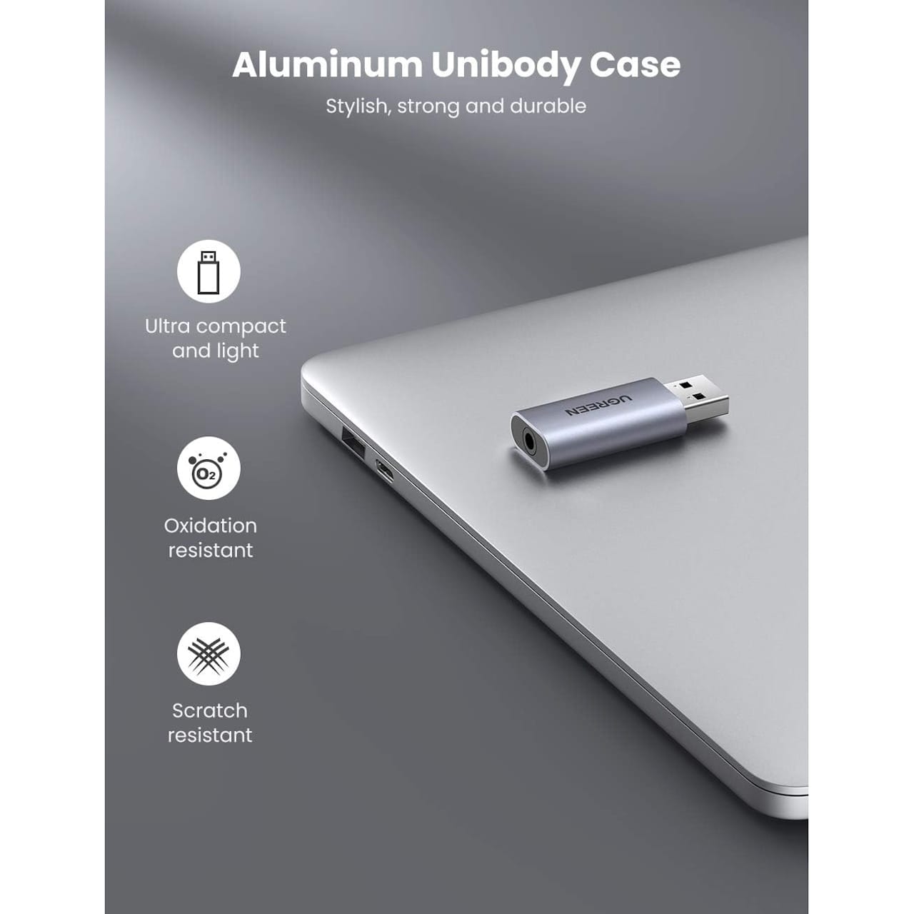 تبدیل USB به 3.5mm jack AUX یوگرین مدل CM383-80864 — تصویر ۴