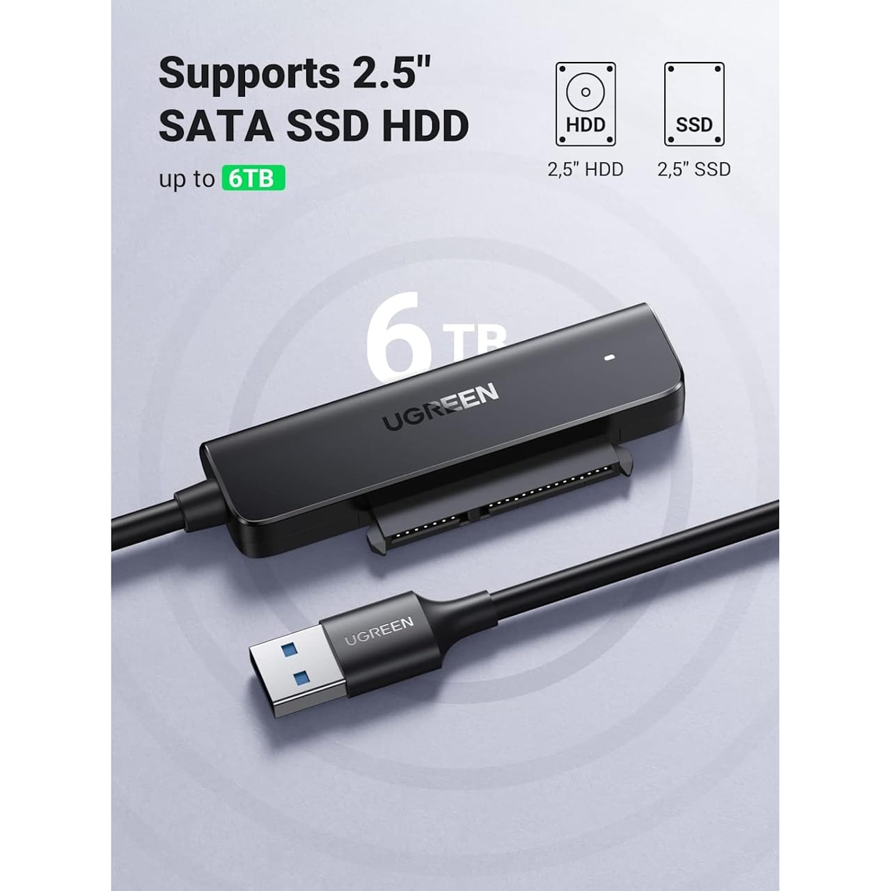 تبدیل USB-A 3.0 به SATA یوگرین مدل CM321-70609 — تصویر ۳