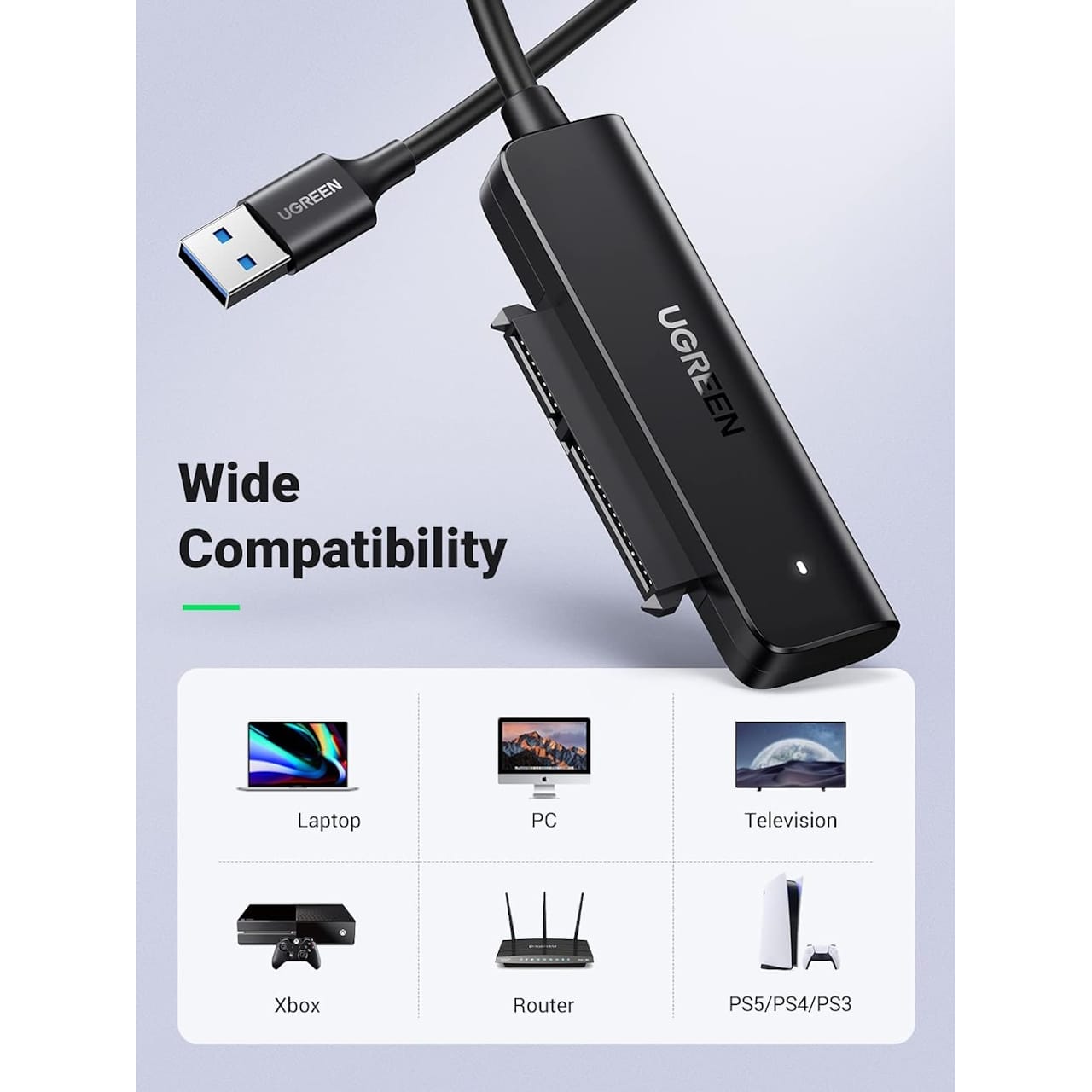 تبدیل USB-A 3.0 به SATA یوگرین مدل CM321-70609 — تصویر ۸