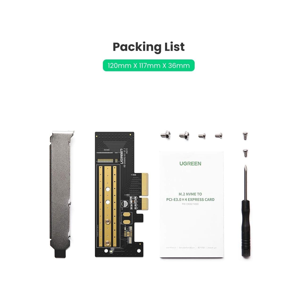 تبدیل M.2 NVME به PCI-E3.0X4 یوگرین مدل 70503-CM302 — تصویر ۶