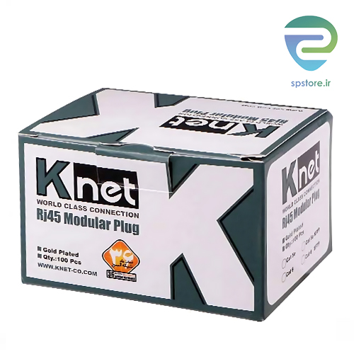 سوکت شبکه میان گذر کی نت بسته 100 تایی مدل Knet RJ45 Cat6 UTP — تصویر ۸