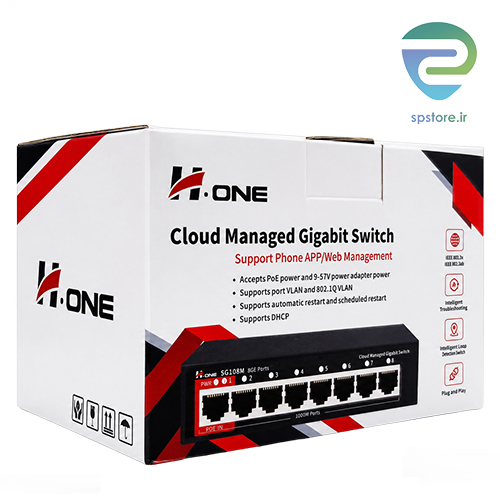 سوئیچ 8 پورت POE اچ وان وب اسمات مدل H1 Switch SG108M — تصویر ۵