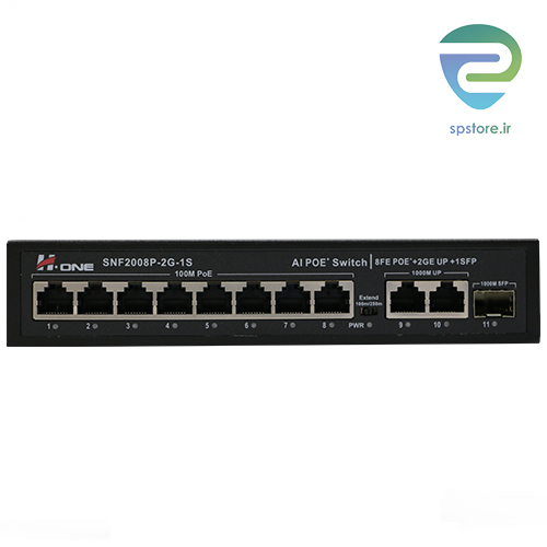 سوئیچ 8 پورت اچ وان POE مدل H1 Switch SNF2008P-2G-1S