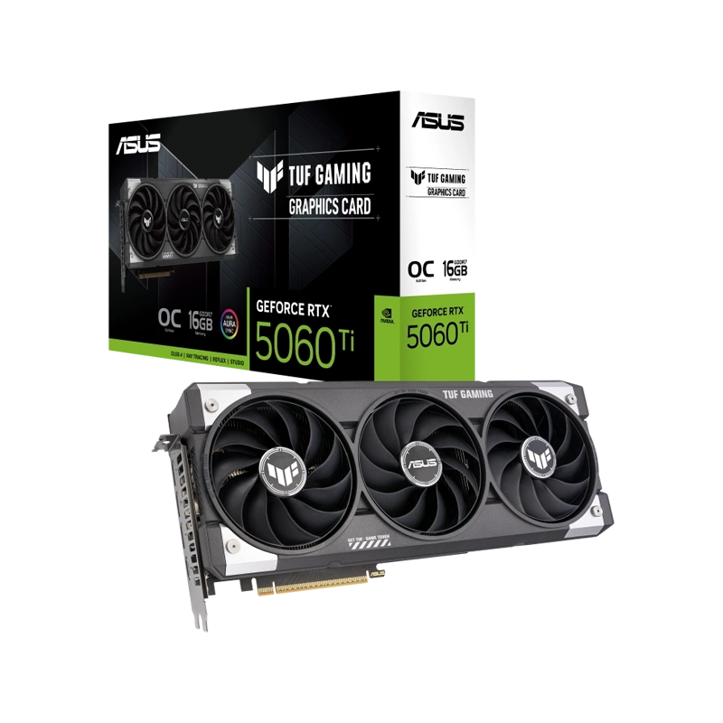 کارت گرافیک ایسوس TUF Gaming GeForce RTX5060 Ti 16GB GDDR7 OC Edition