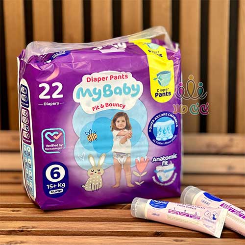 پوشک شورتی مای‌ بی‌ بی کانال‌ دار اکو سایز 6