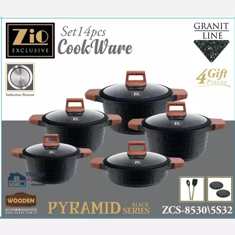 سرویس قابلمه ۱۰ پارچه گرانیتی زیو مدل ZCS-8530