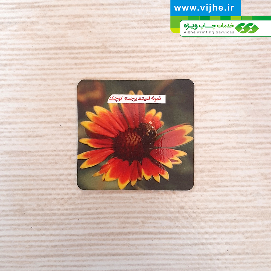 کارت ویزیت لمینت برجسته دورگرد مربع — تصویر ۳