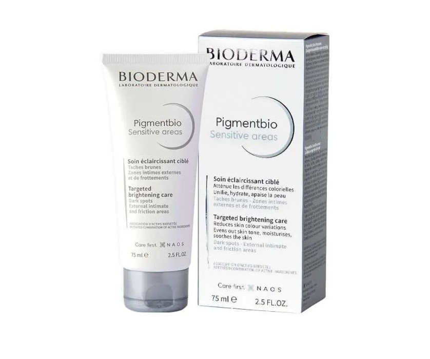کرم روشن کننده نواحی حساس بایودرما مدل Pigmentbio Sensitive Areas حجم 75 میل | درمان تیرگی زیر بغل و کشاله ران — تصویر ۲