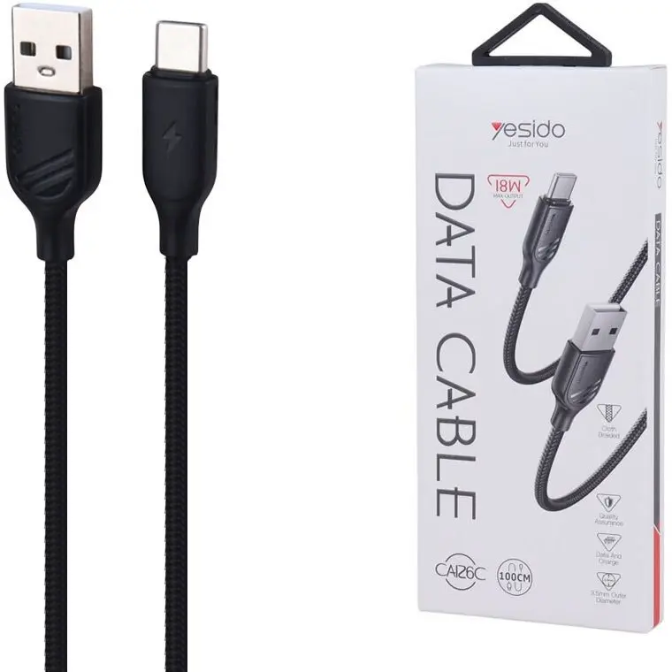 کابل شارژ TYPE-C به USB برند Yesido مدل CA126