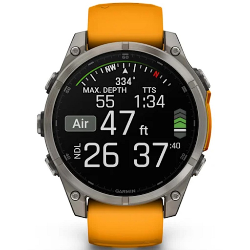 ساعت گارمین fenix 8 – 47 mm AMOLED Sapphire Orange Graphite — تصویر ۶