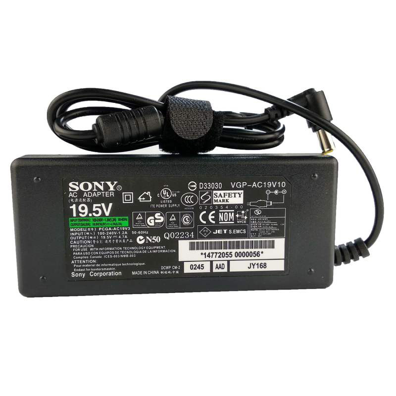 شارژر آداپتور لپ تاپ سونی Sony 19.5V 4.7A کانکتور 6.5×4.4 — تصویر ۶