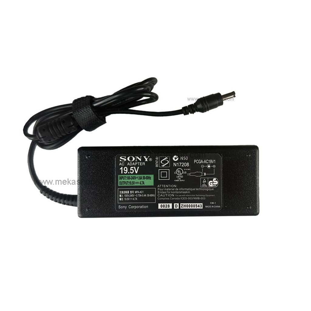 شارژر آداپتور لپ تاپ سونی Sony 19.5V 4.7A کانکتور 6.5×4.4
