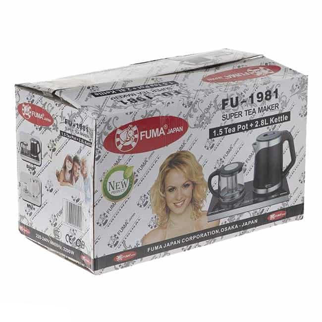 چای ساز لمسی فوما 2200 وات 2.8 لیتری Fuma FU-1981 Super Tea Maker — تصویر ۸