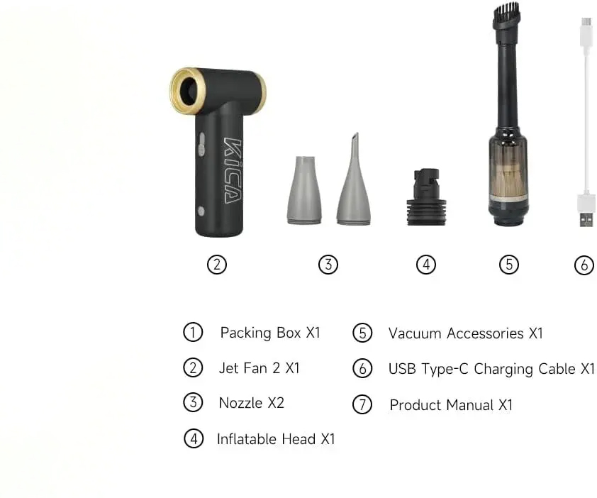 کیت جاروبرقی جت فن کیکا Kica 2S AM07 vacuum kit — تصویر ۸