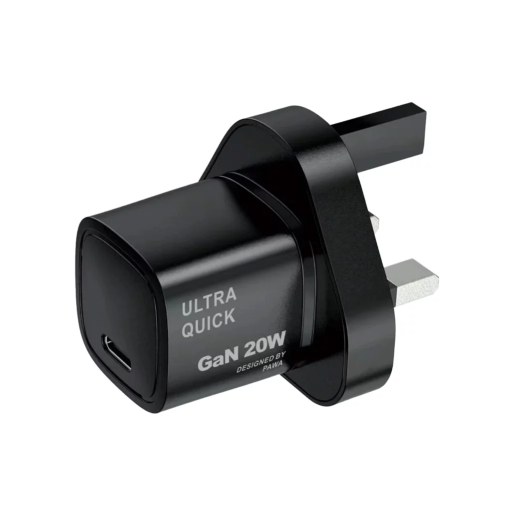 شارژر دیواری 20 وات پاوا مدل PW-GN20UK-BK — تصویر ۲
