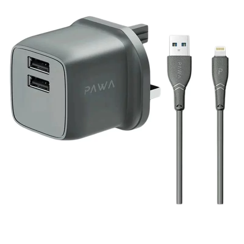شارژر دیواری 12 وات پاوا مدل Pocket Mini Travel Charger به همراه کابل USB به لایتنینگ — تصویر ۴