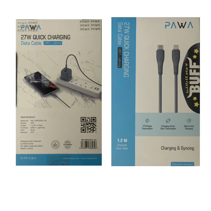 کابل USB-C به لایتنینگ پاوا مدل Quick Charging PW-12PVC27CL طول 1.2 متر — تصویر ۶