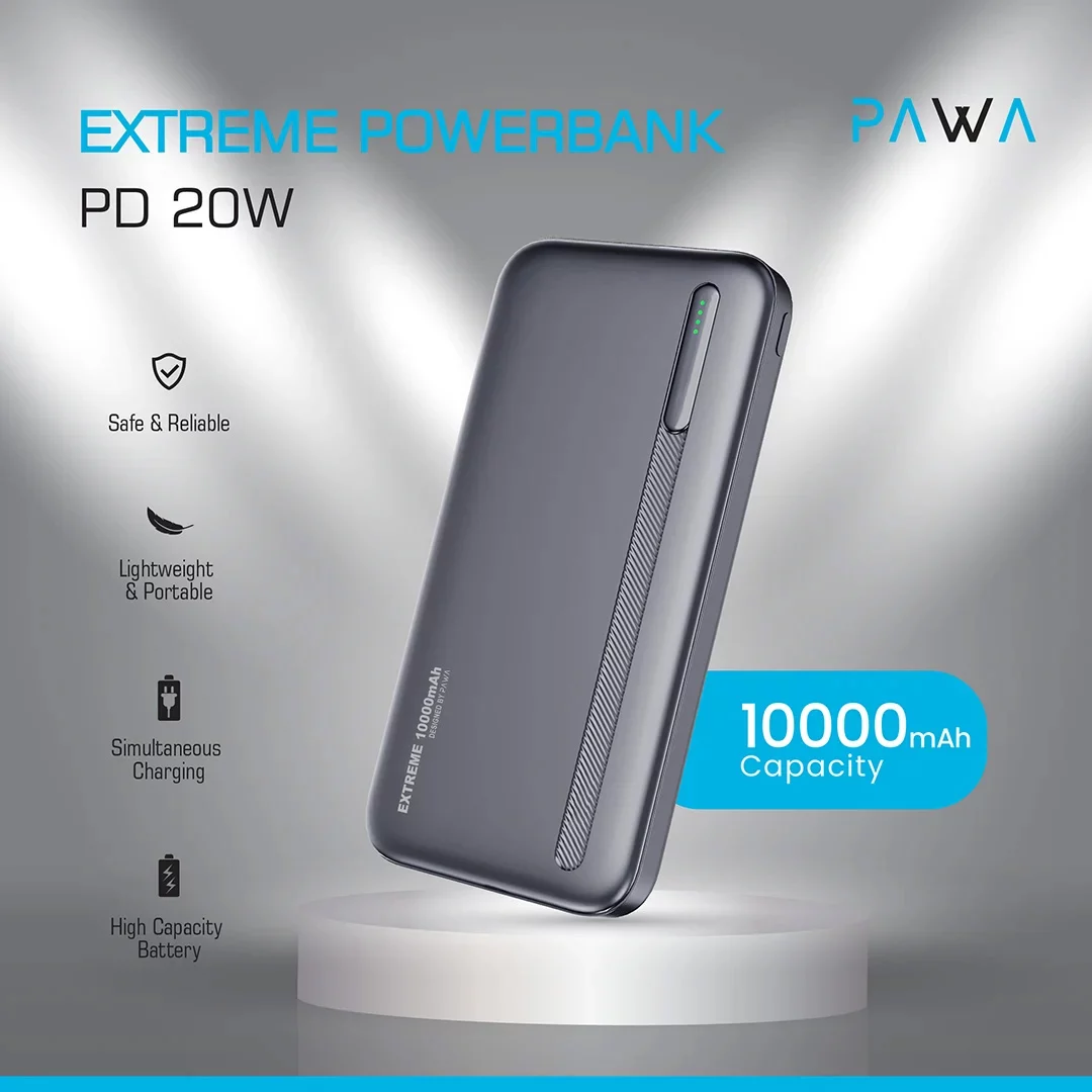 پاوربانک پاوا مدل Extreme PD20W ظرفیت 10000 میلی آمپر ساعت — تصویر ۷