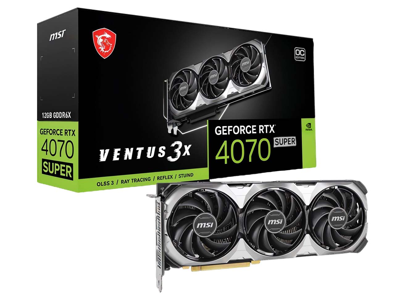 کارت گرافیک ام اس آی مدل MSI GeForce RTX 4070 SUPER VENTUS 3X 12GB GDDR6X OC Edition — تصویر ۲