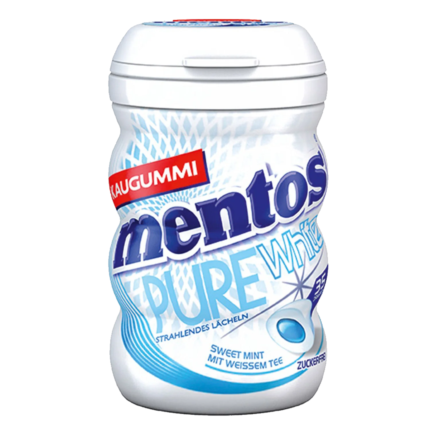 قوطی آدامس منتوس مغزدار نعنا شیرین Mentos sweetmint pure white gum