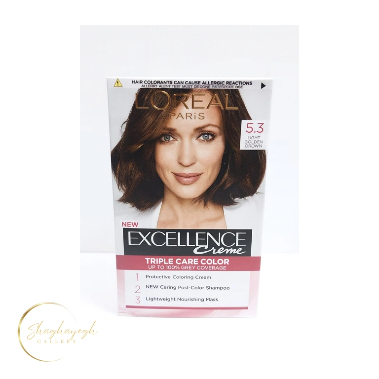 رنگ مو لورآل اکسلانس کرم شماره 5.3 قهوه‌ای طلایی روشن L’Oréal Excellence Crème 5.3 Light Golden Brown