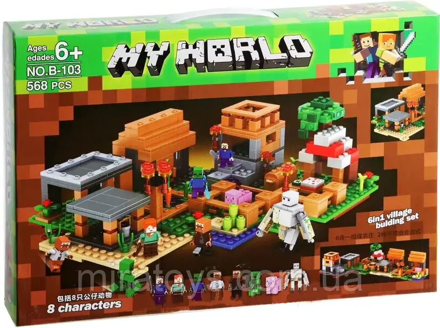 لگو ماینکرافت 6in1 مدل MY WORLD کد B103