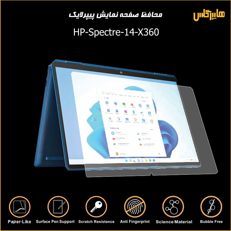 محافظ صفحه پیپرلایک لپتاپ اچ پی spectre x360 16 — تصویر ۷