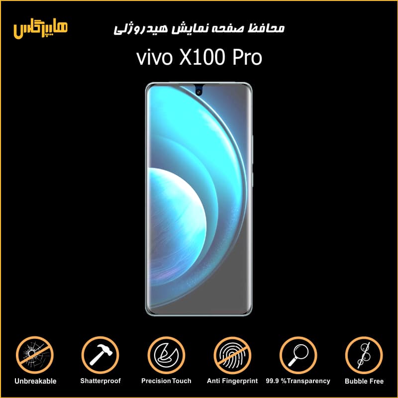 محافظ صفحه نمایش هیدروژلی گوشی ویوو X100 Pro — تصویر ۳
