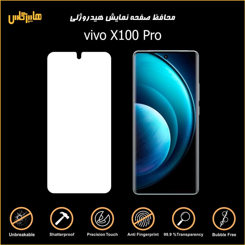 محافظ صفحه نمایش هیدروژلی گوشی ویوو X100 Pro — تصویر ۴