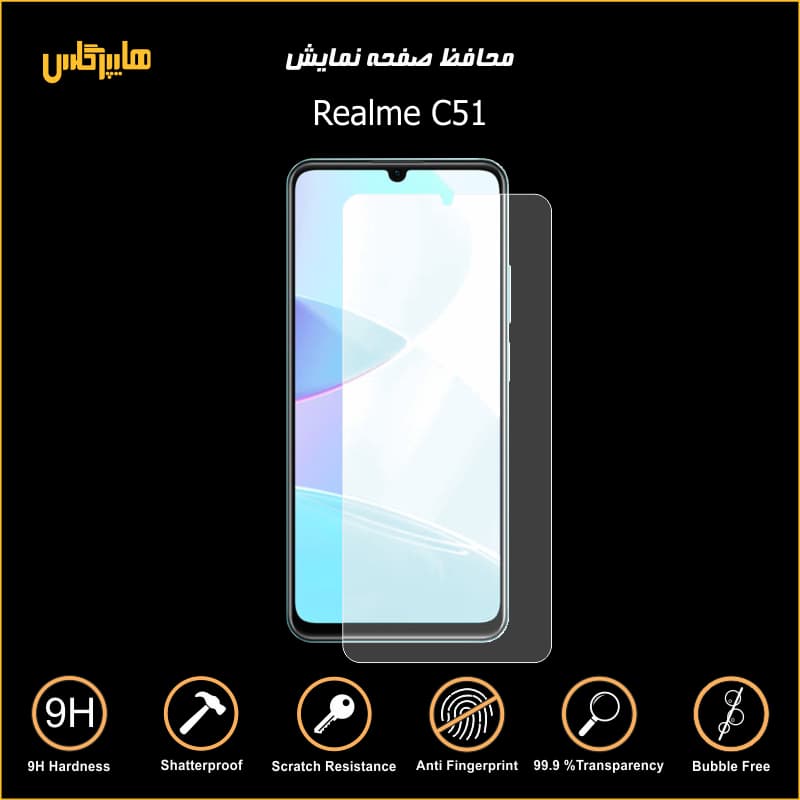 محافظ صفحه نمایش گوشی ریلمی Realme C51 — تصویر ۲