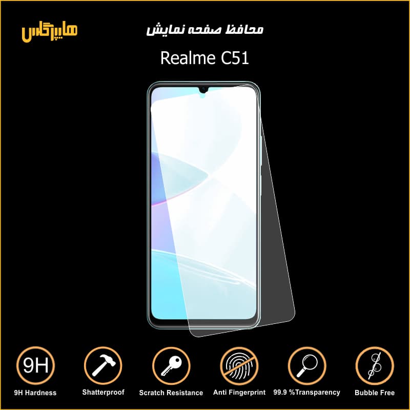 محافظ صفحه نمایش گوشی ریلمی Realme C51 — تصویر ۳