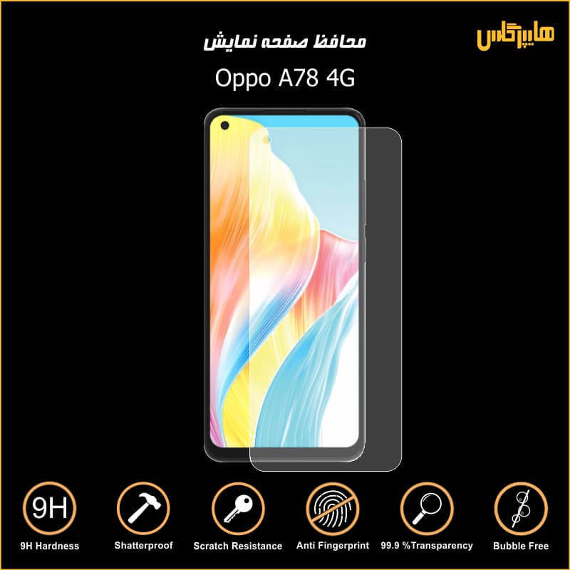 محافظ صفحه نمایش گوشی اوپو Oppo A78 4G — تصویر ۲
