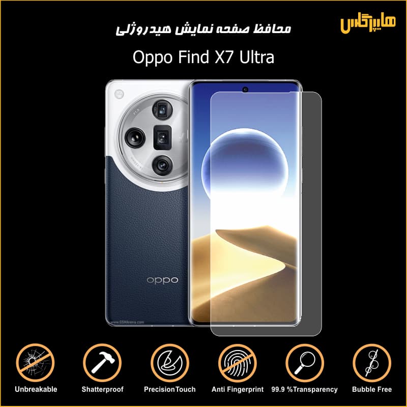محافظ صفحه هیدروژلی گوشی اوپو Find X7 Ultra — تصویر ۲