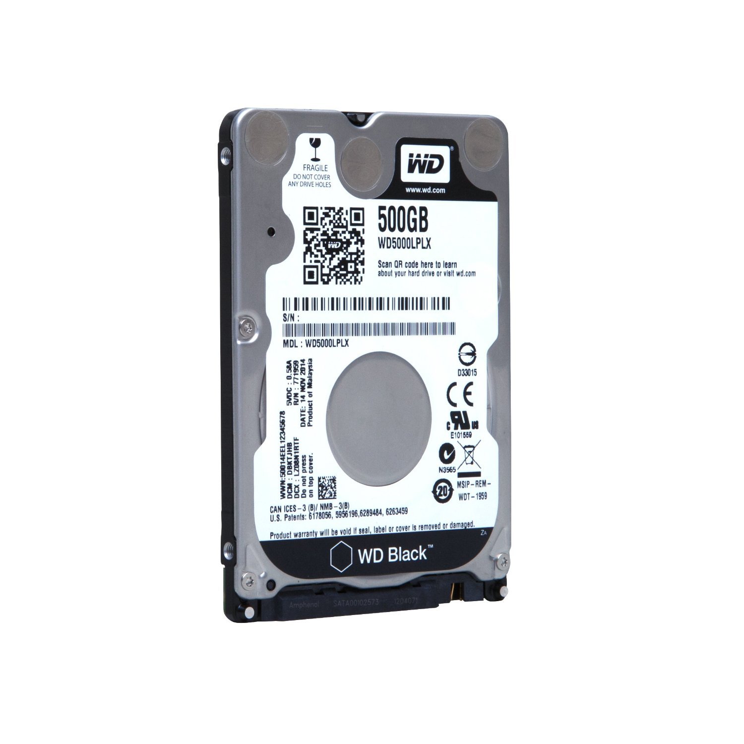 هارد دیسک اینترنال وسترن دیجیتال مدل WD5000LPVX ظرفیت ۵۰۰ گیگابایت اسلیم کارکرده — تصویر ۳