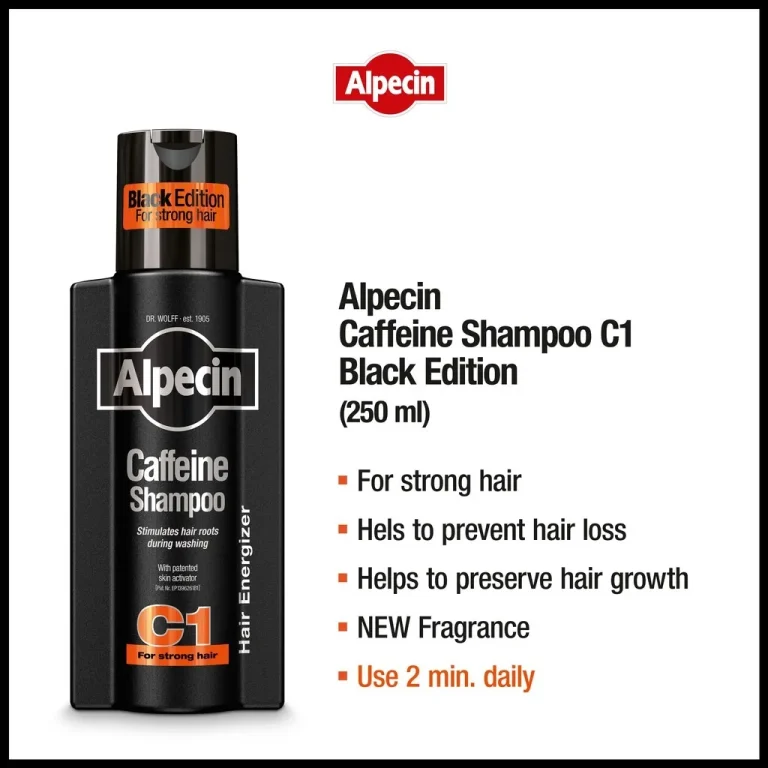 شامپو کافئین آلپسین C1 مدل Black Edition ضد ریزش کد 465 — تصویر ۶