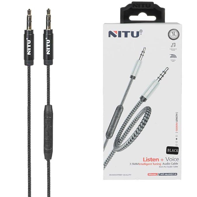 کابل Aux میکروفون دار نیتو NITU NT-AUX14 طول 1.5 متر — تصویر ۴