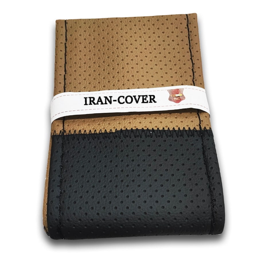دور فرمان دوختنی مشکی کرم (۸۵۲)