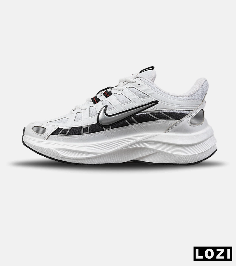 کتانی نایک P-6000 سفید طوسی مردانه و زنانه | مدل 8865 — تصویر ۵