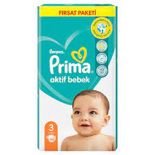 پوشک پریما سایز 3 بسته 62 عددی